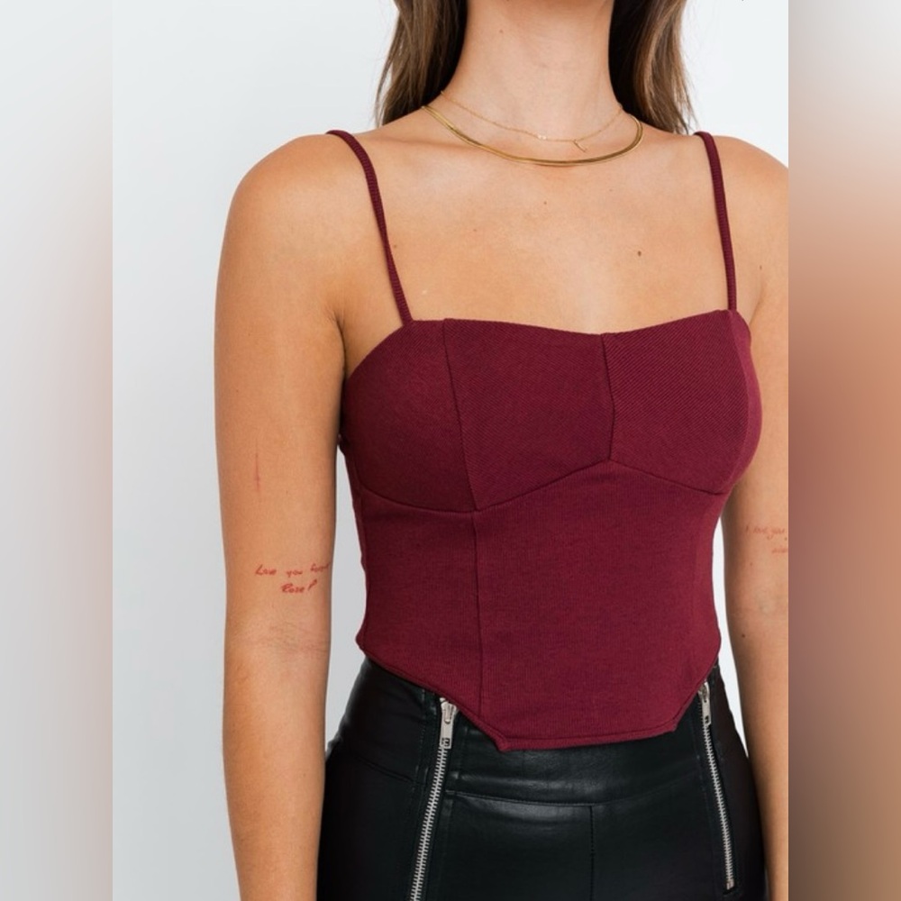 BOUTIQUE Corset Style Cami Tank Top